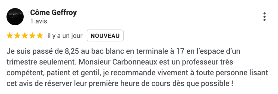 Témoignage-Côme-Google Témoignage de Côme, élève de Terminale en spé-maths